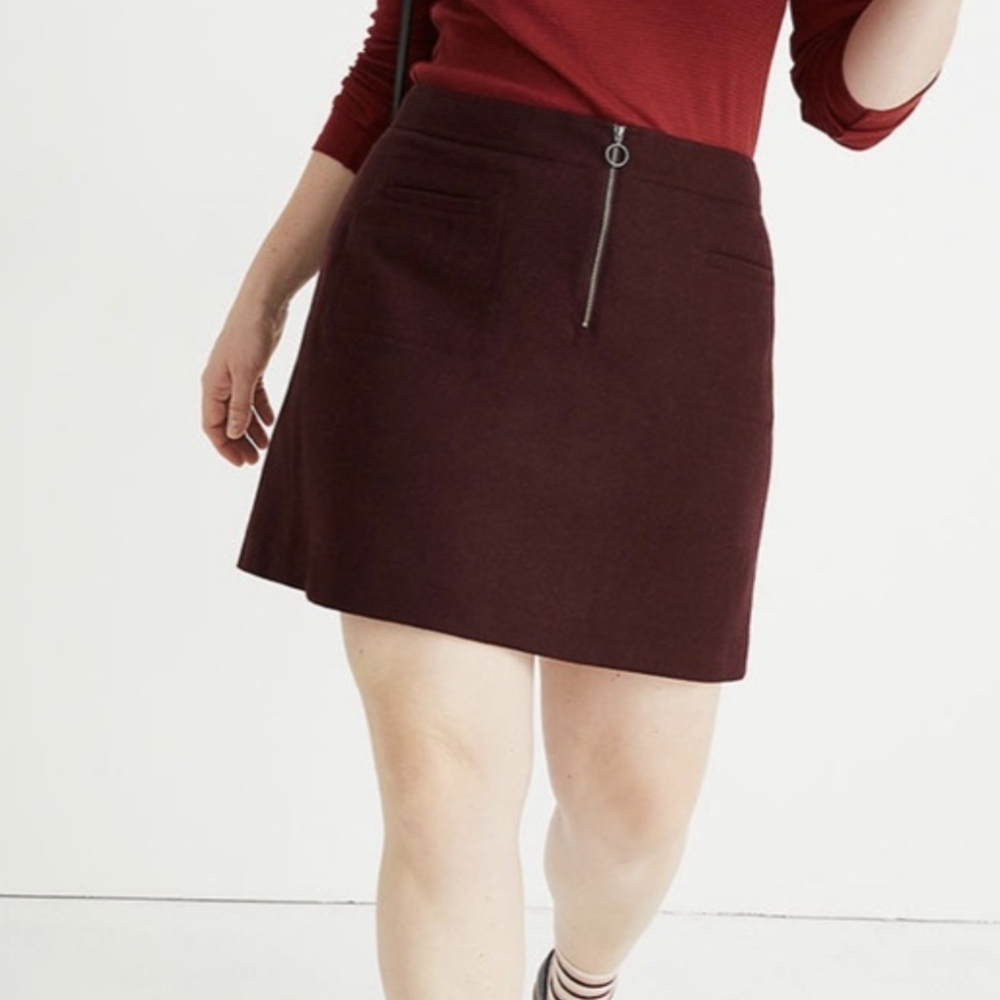 Madewell Fireside wool blend mini skirt
